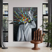 ORIGINAL ARTWORK - My Head Exploded - BY Albert Levi Art