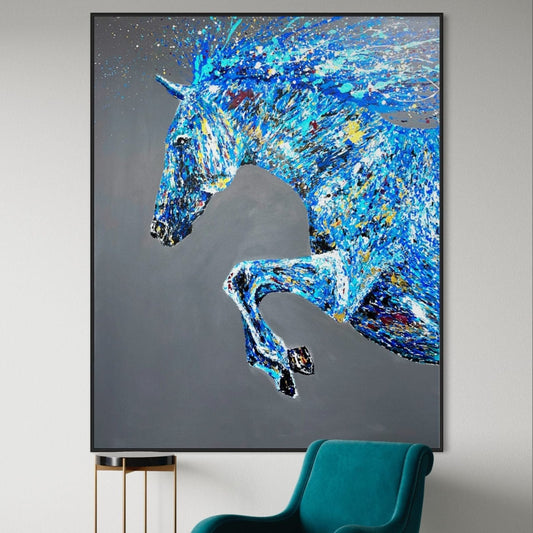 ORIGINAL ARTWORK - POWERFULL STRIDE - BY Albert Levi Art