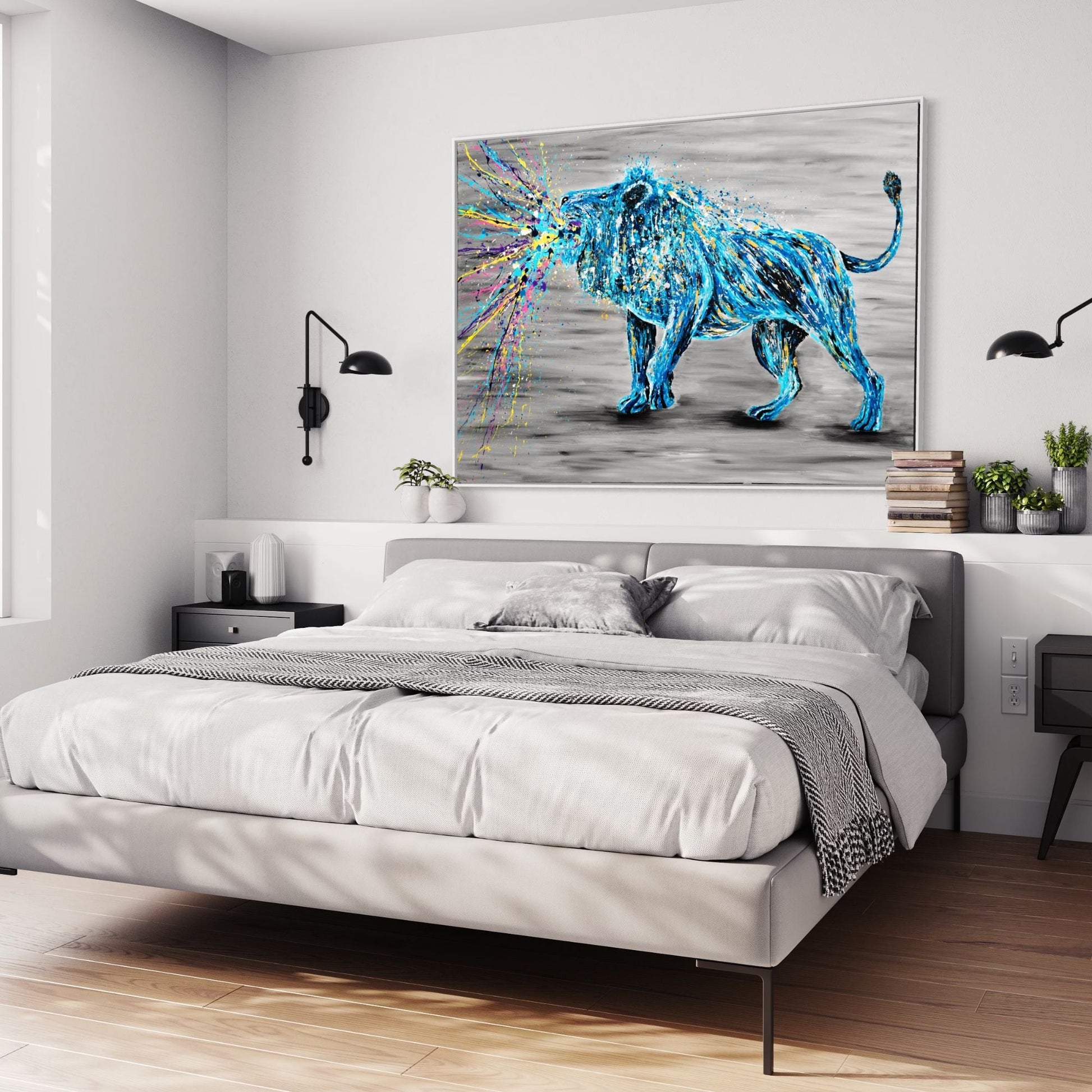 ORIGINAL ARTWORK - Roar Of Strength - BY Albert Levi Art