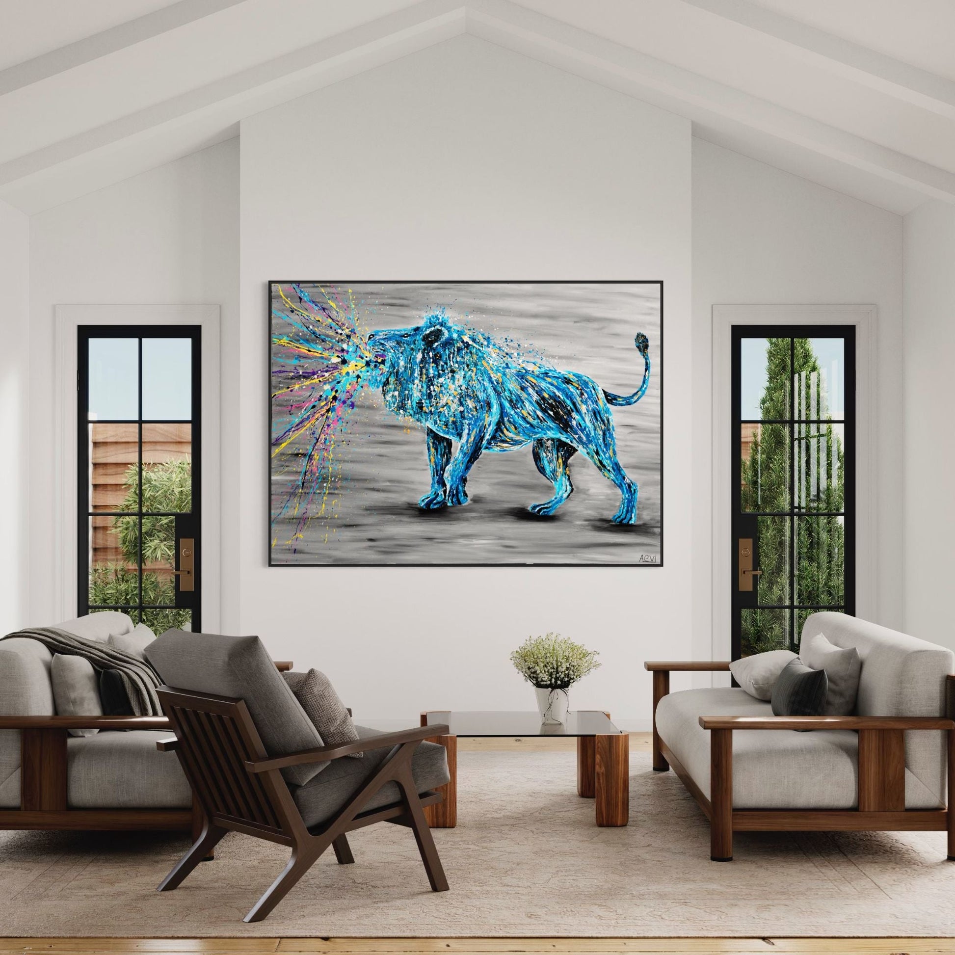 ORIGINAL ARTWORK - Roar Of Strength - BY Albert Levi Art