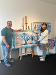 ORIGINAL ARTWORK - Roar Of Strength - BY Albert Levi Art