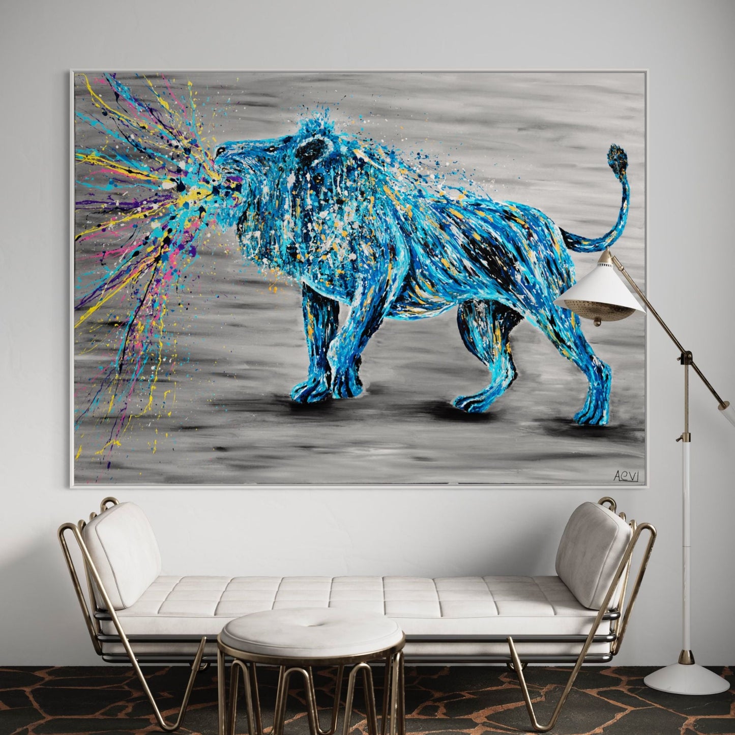ORIGINAL ARTWORK - Roar Of Strength - BY Albert Levi Art