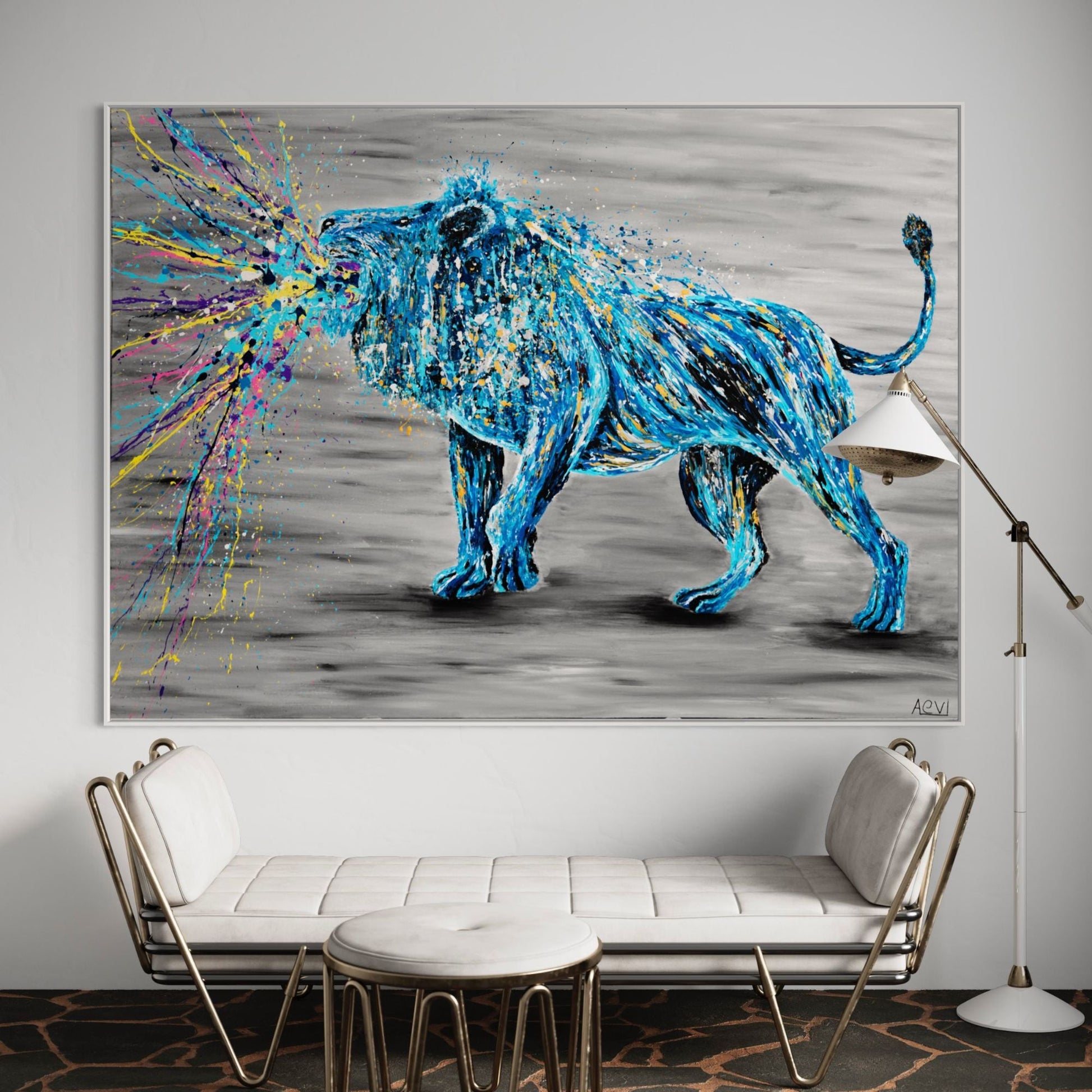 ORIGINAL ARTWORK - Roar Of Strength - BY Albert Levi Art