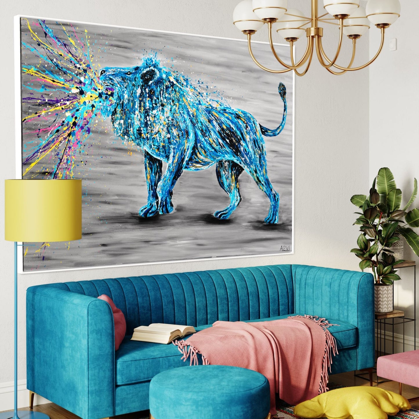 ORIGINAL ARTWORK - Roar Of Strength - BY Albert Levi Art