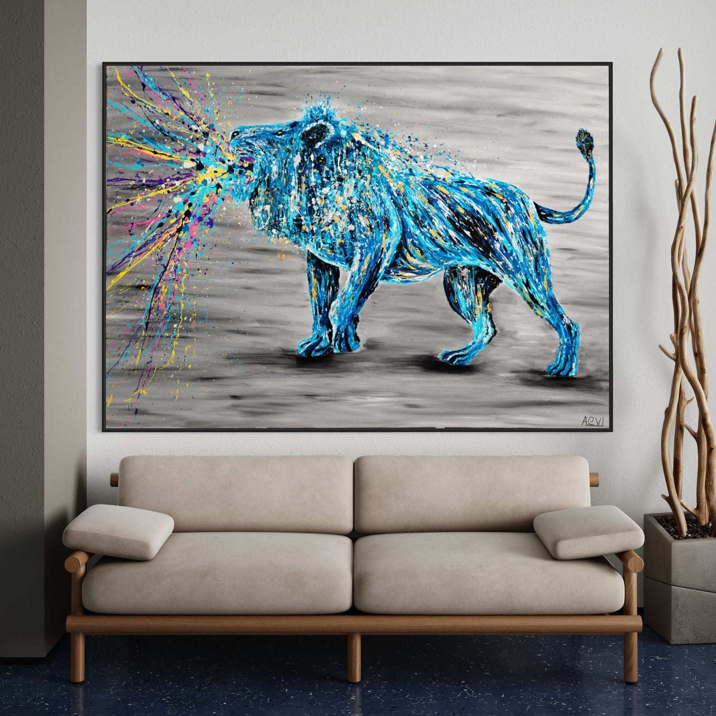 ORIGINAL ARTWORK - Roar Of Strength - BY Albert Levi Art