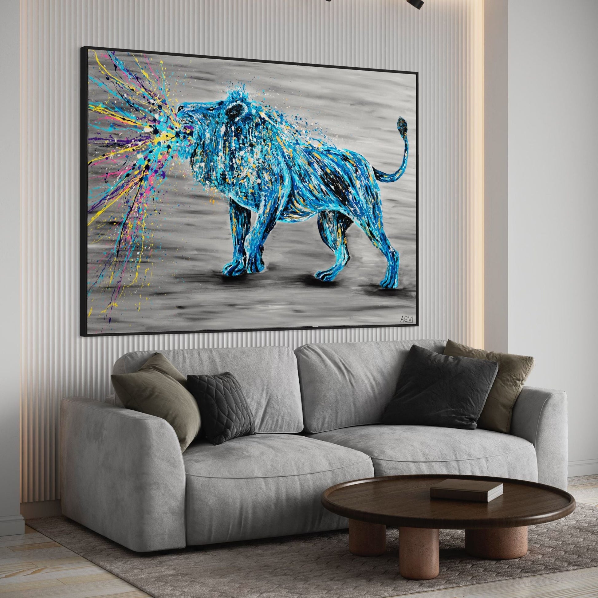 ORIGINAL ARTWORK - Roar Of Strength - BY Albert Levi Art