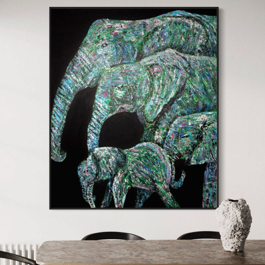 ORIGINAL ARTWORK - STRONG FAMILY - BY Albert Levi Art