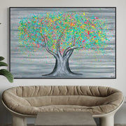 ORIGINAL ARTWORK - Tree Of Happiness - Colorful Fruits - BY Albert Levi Art