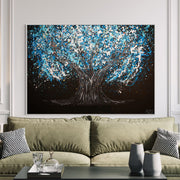 ORIGINAL ARTWORK - Tree Of Happiness - Midnight Serenity - BY Albert Levi Art