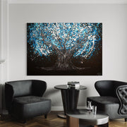 ORIGINAL ARTWORK - Tree Of Happiness - Midnight Serenity - BY Albert Levi Art