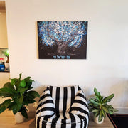 ORIGINAL ARTWORK - Tree Of Life - AM ISRAEL CHAI - Canvas BY Albert Levi Art