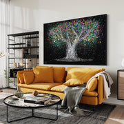 ORIGINAL ARTWORK - Tree Of Life - Colorful Dream - Canvas BY Albert Levi Art