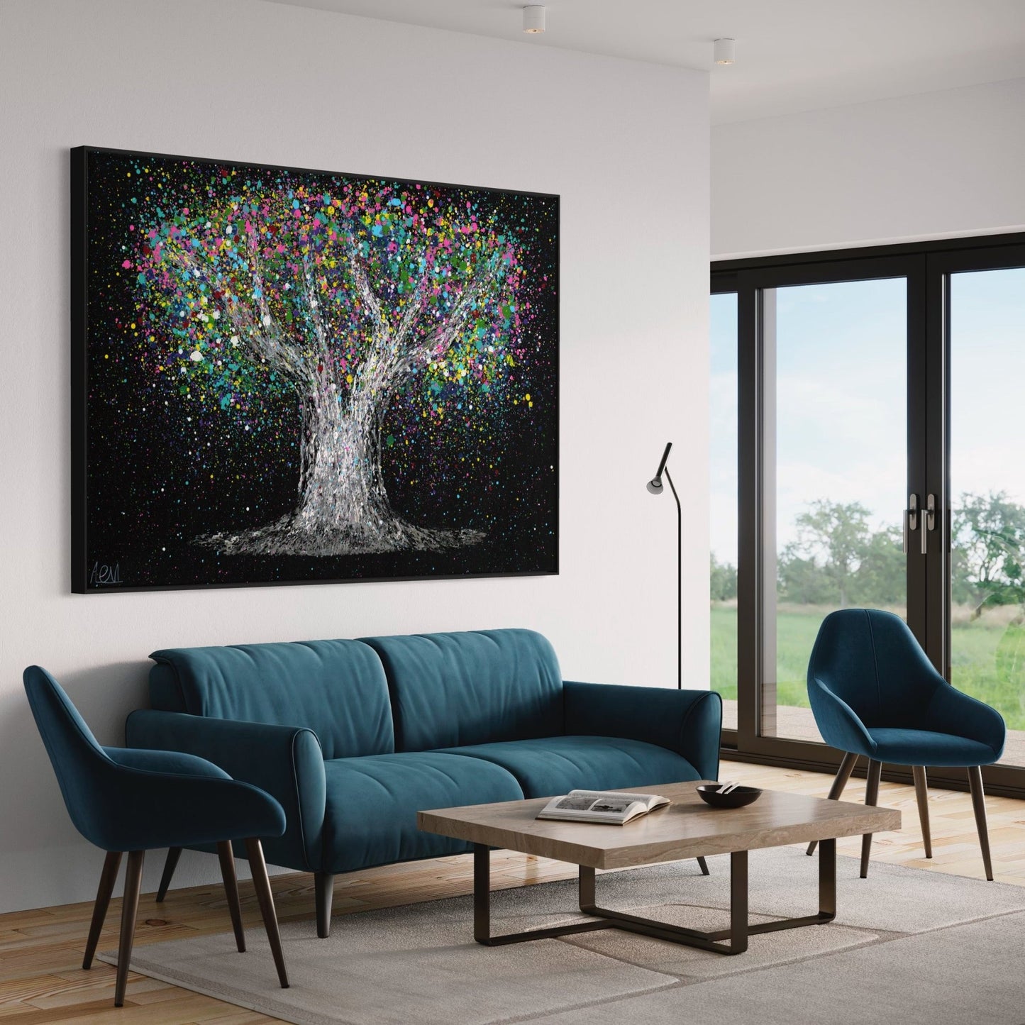 ORIGINAL ARTWORK - Tree Of Life - Colorful Dream - Canvas BY Albert Levi Art