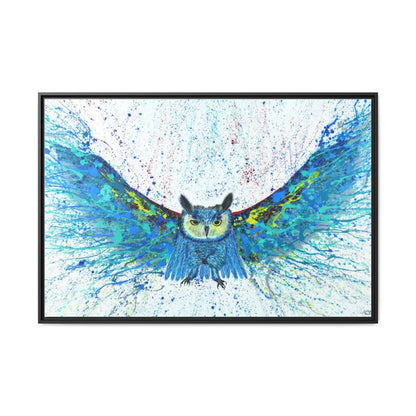 POWER IN AVIATION framed canvas print, black frame
