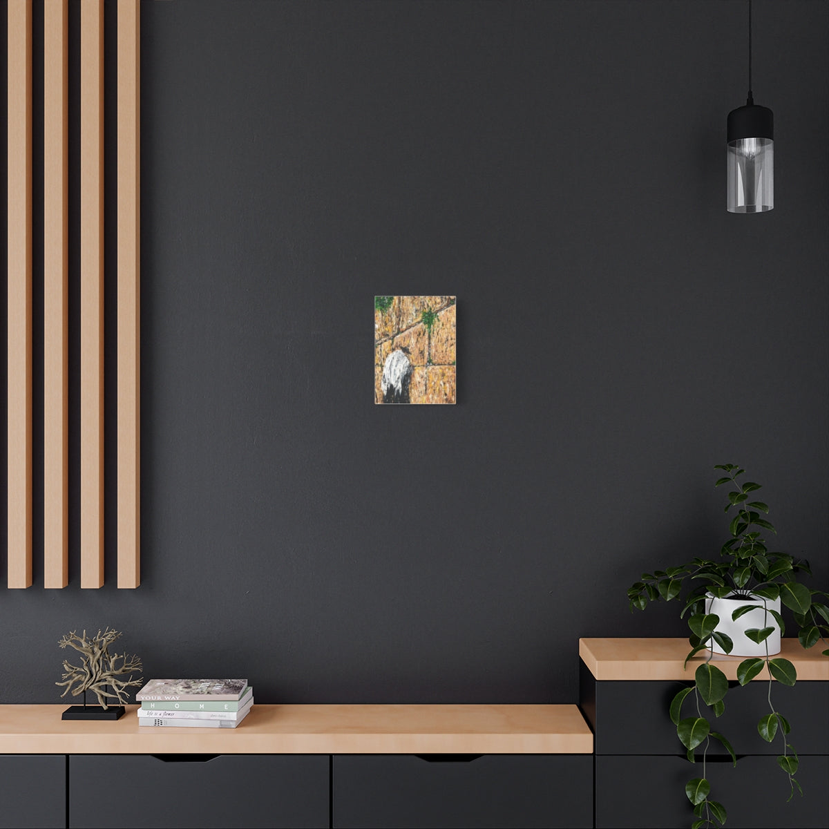 Prayers at the Western Wall canvas wall art by Albert Levi in a living space