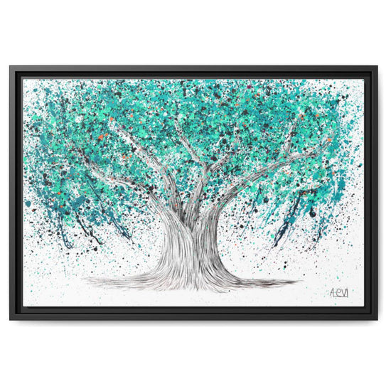 Tree Of Life Turquoise Tranquility canvas 360 view