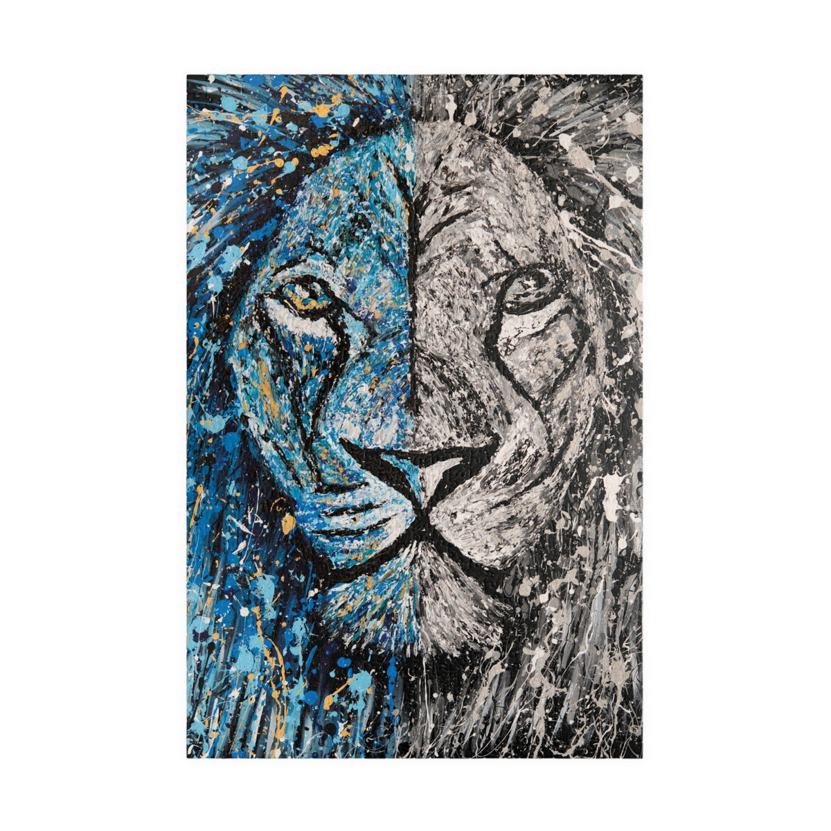 Puzzle - Blue & white intensity - Puzzle BY Albert Levi Art