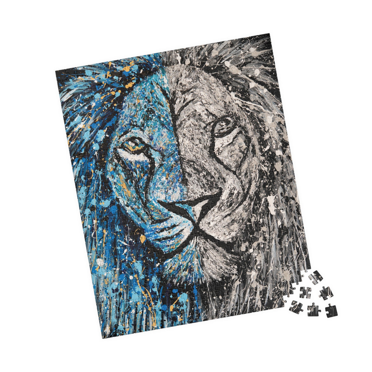 Puzzle - Blue & white intensity - Puzzle BY Albert Levi Art