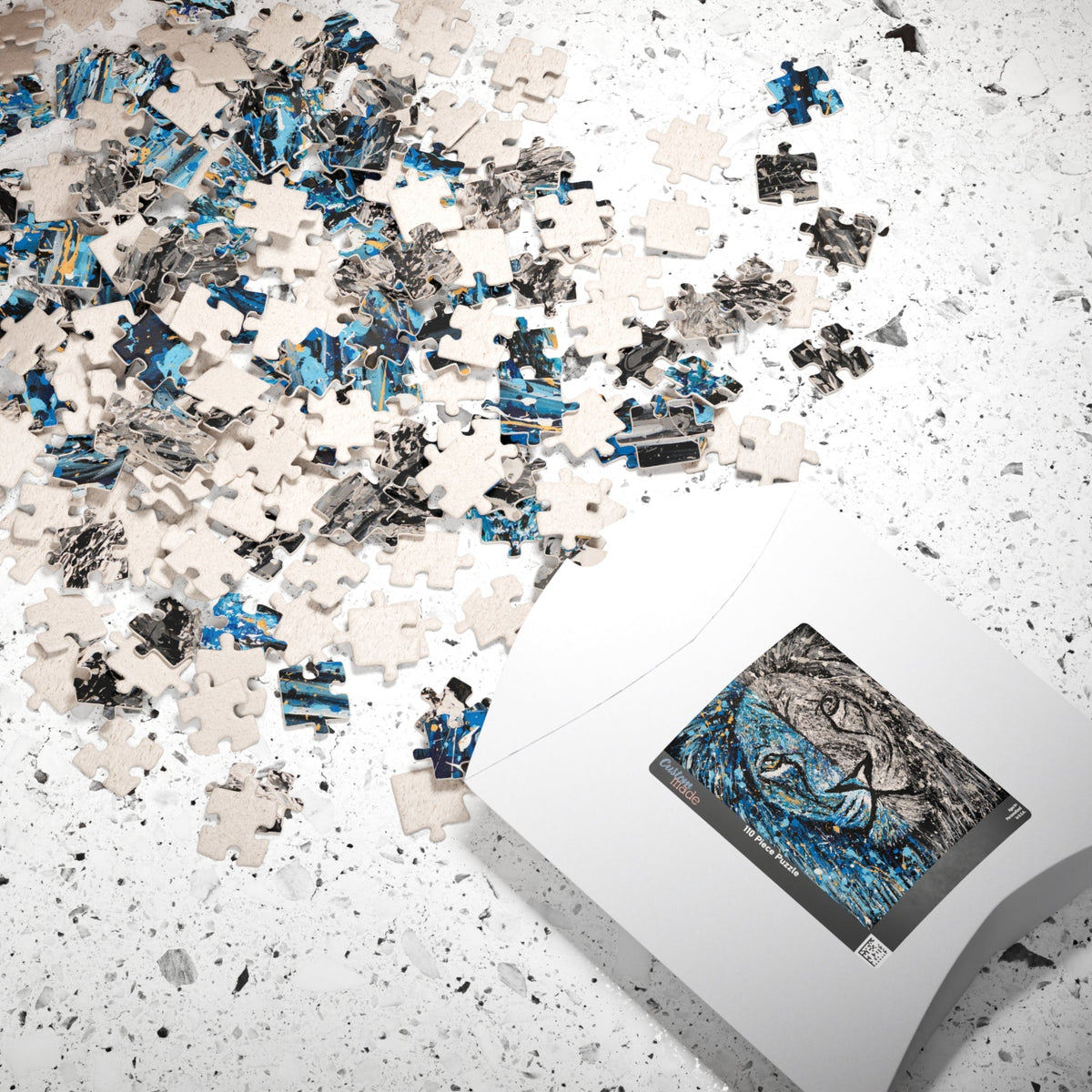 Puzzle - Blue & white intensity - Puzzle BY Albert Levi Art
