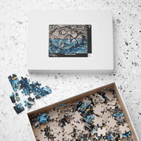 Puzzle - Blue & white intensity - Puzzle BY Albert Levi Art