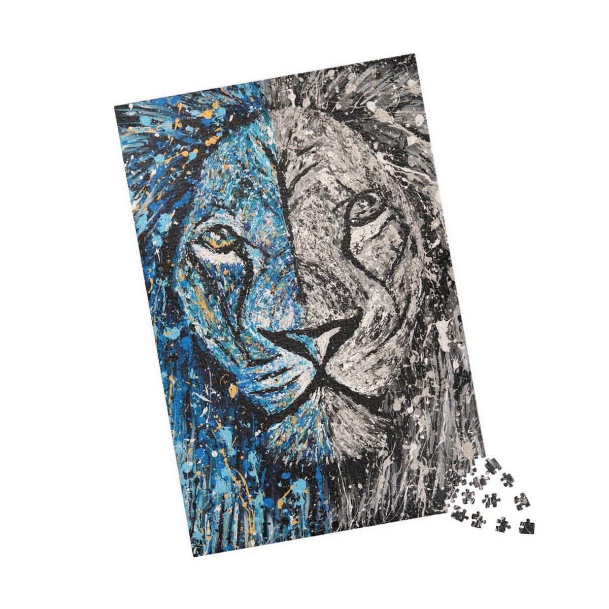 Puzzle - Blue & white intensity - Puzzle BY Albert Levi Art