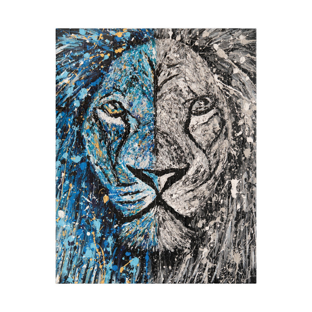 Puzzle - Blue & white intensity - Puzzle BY Albert Levi Art
