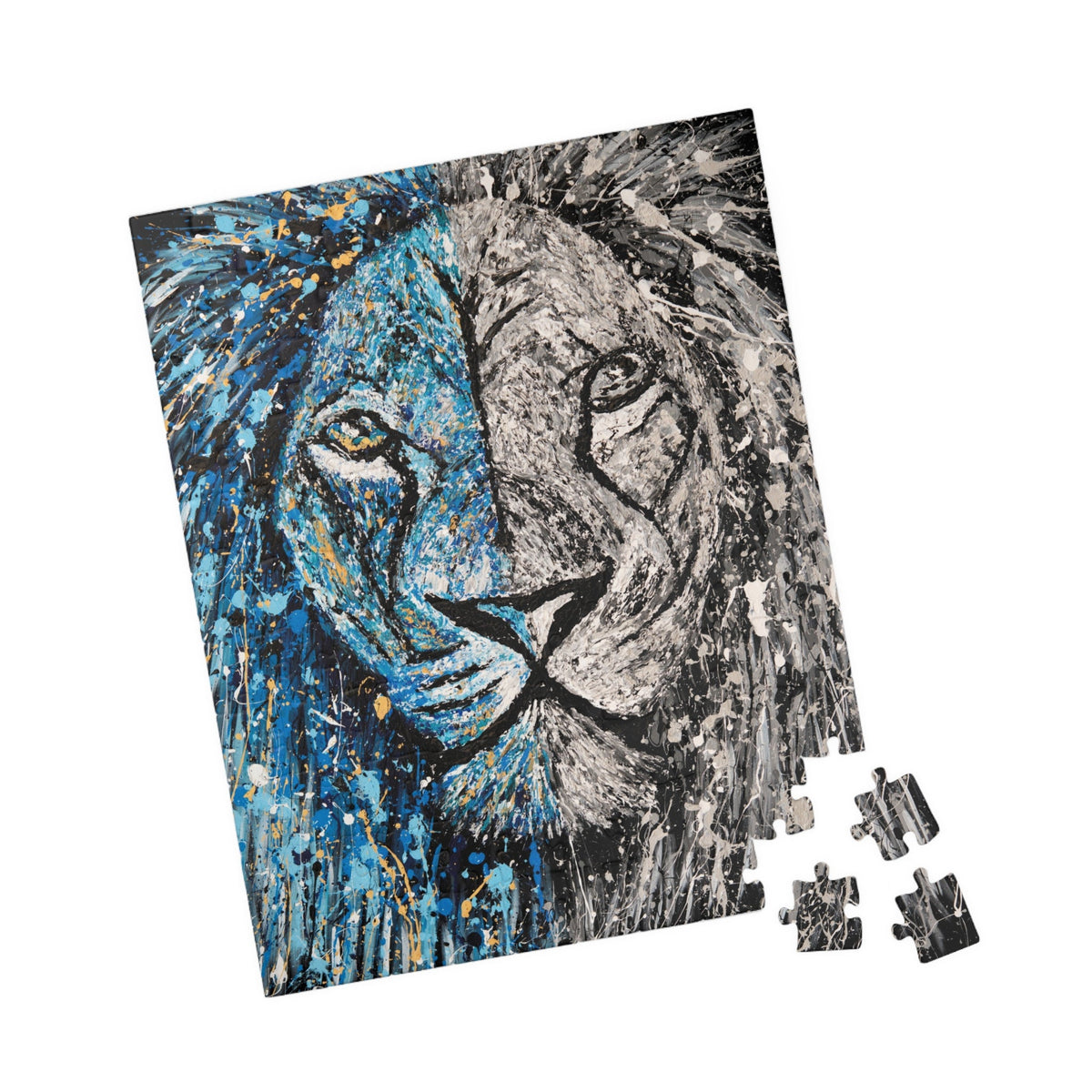 Puzzle - Blue & white intensity - Puzzle BY Albert Levi Art