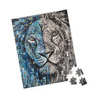 Puzzle - Blue & white intensity - Puzzle BY Albert Levi Art