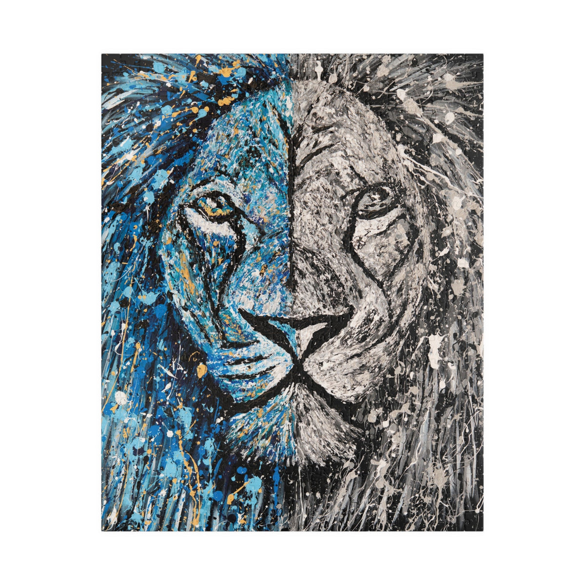 Puzzle - Blue & white intensity - Puzzle BY Albert Levi Art