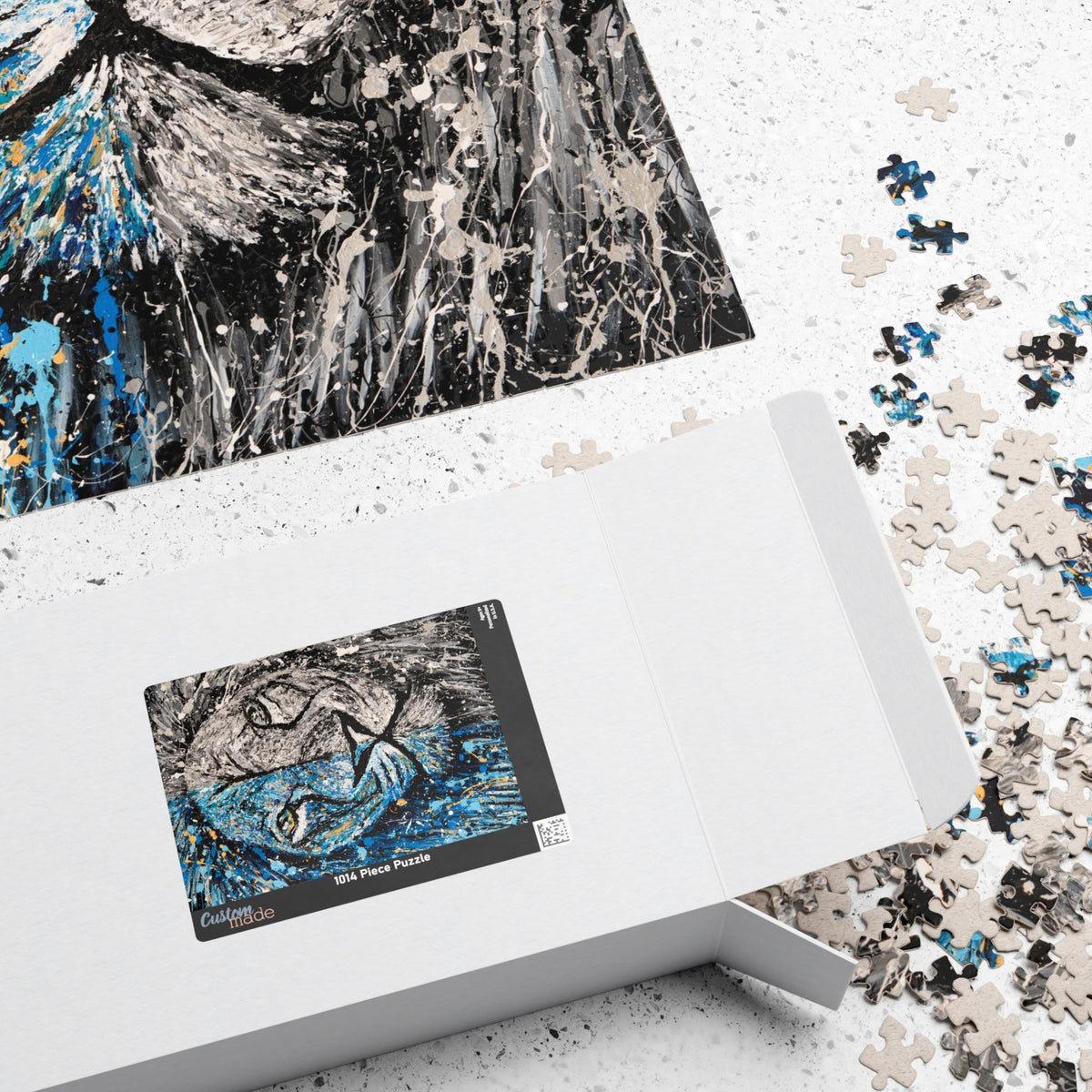 Puzzle - Blue & white intensity - Puzzle BY Albert Levi Art