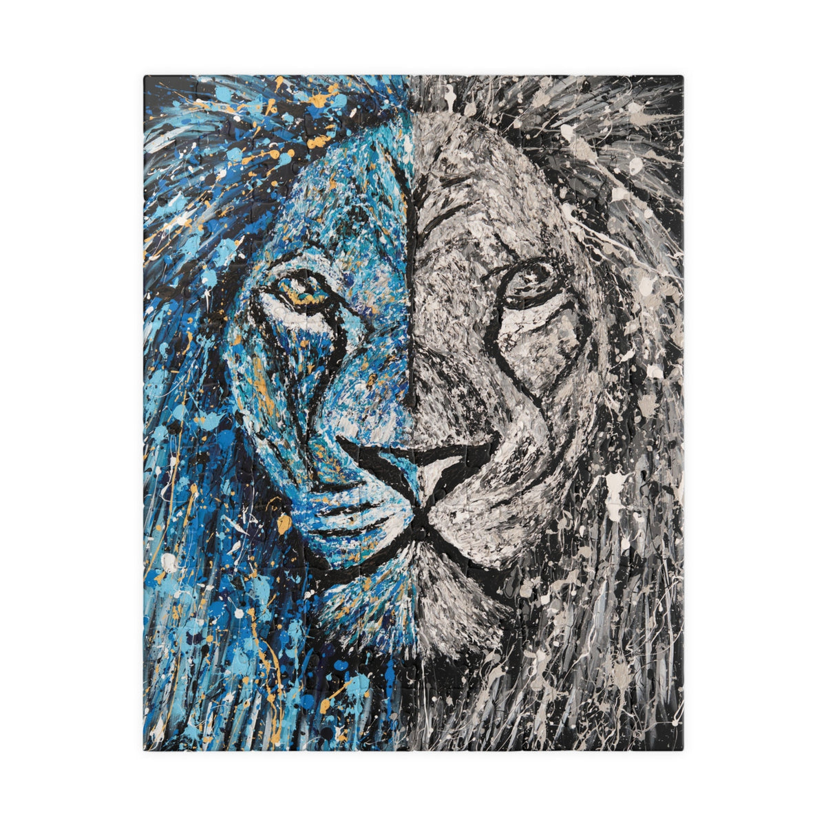 Puzzle - Blue & white intensity - Puzzle BY Albert Levi Art