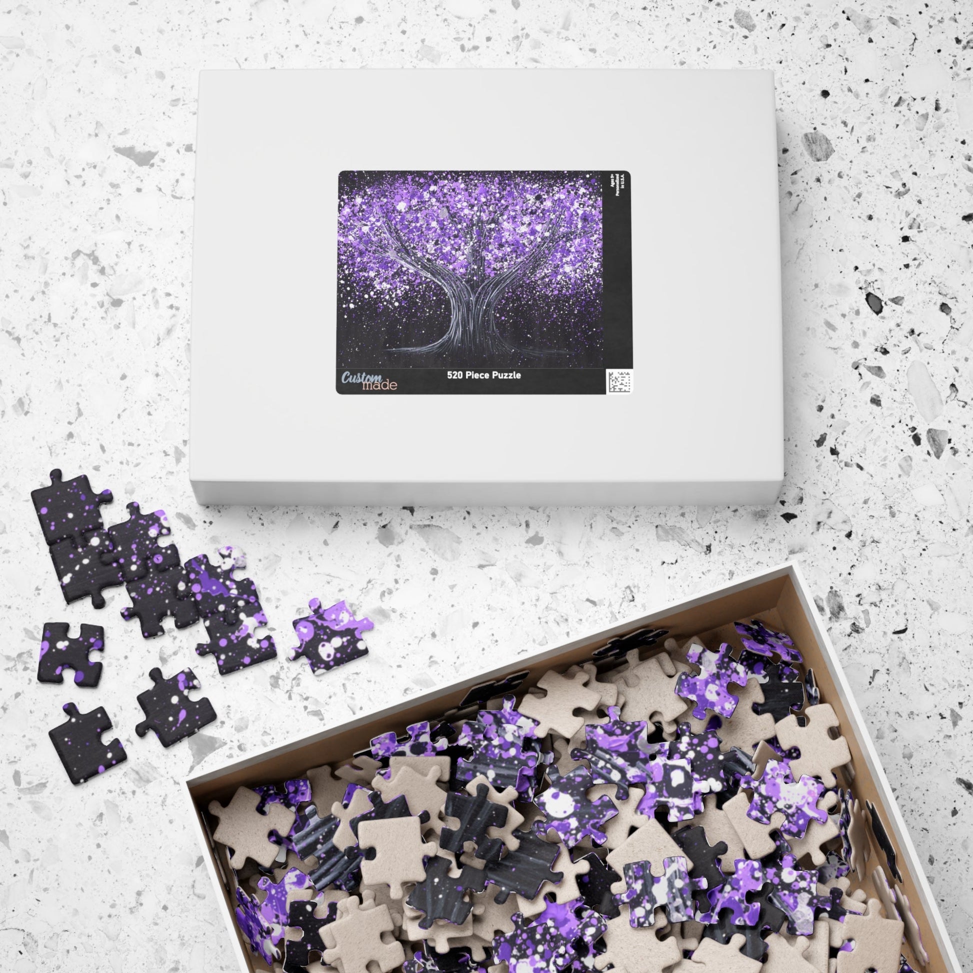 Puzzle - Calm Purple - Puzzle BY Albert Levi Art