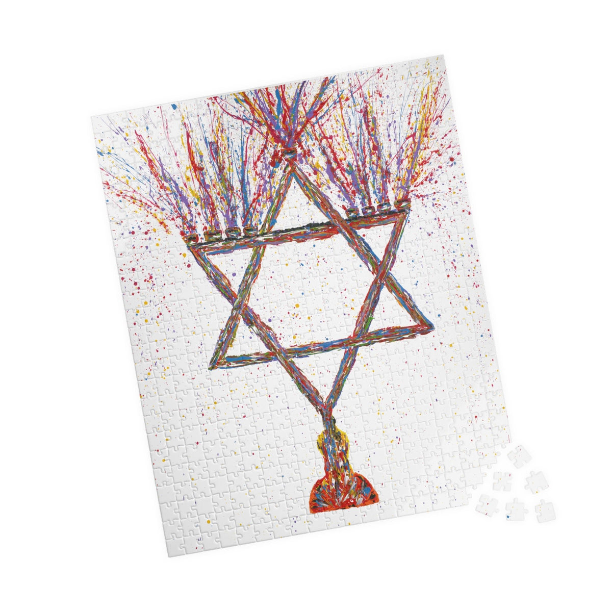 PUZZLE - MENORAH - Puzzle BY Albert Levi Art