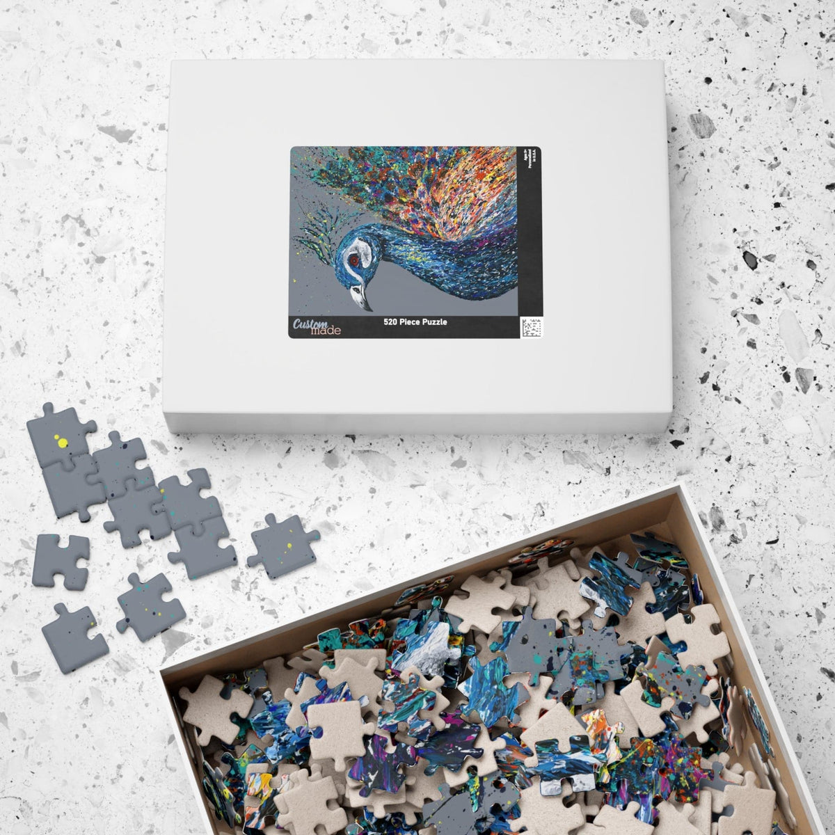 PUZZLE - NOBLE PEACOCK - Puzzle BY Albert Levi Art