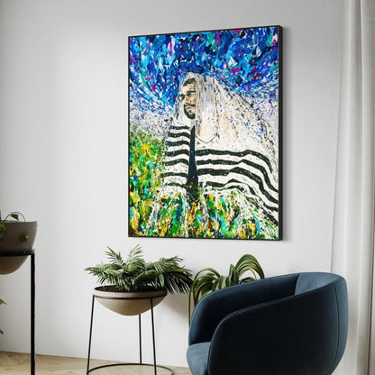 Colorful Canvas: "Rabbi - Israel" by Albert Levi Art