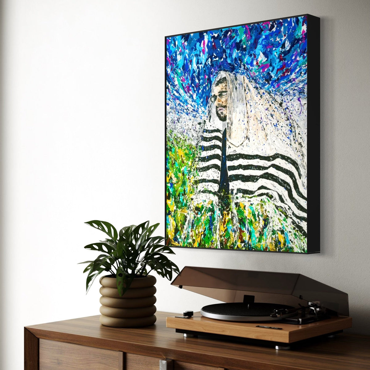 Colorful Canvas: "Rabbi - Israel" by Albert Levi Art