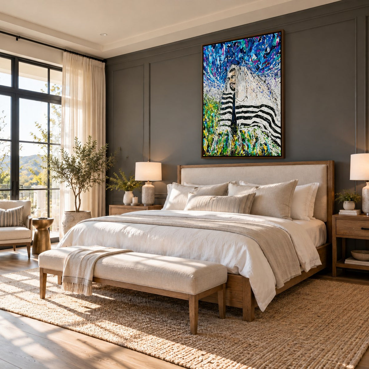 Rabbi - Israel canvas wall art in a stylish room