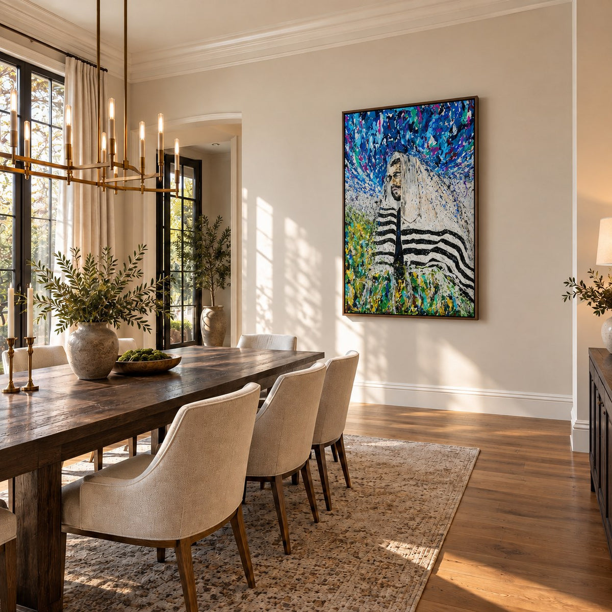 Rabbi - Israel canvas wall art in a stylish room