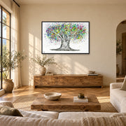Tree Of Life Colorful Life canvas wall art room mockup