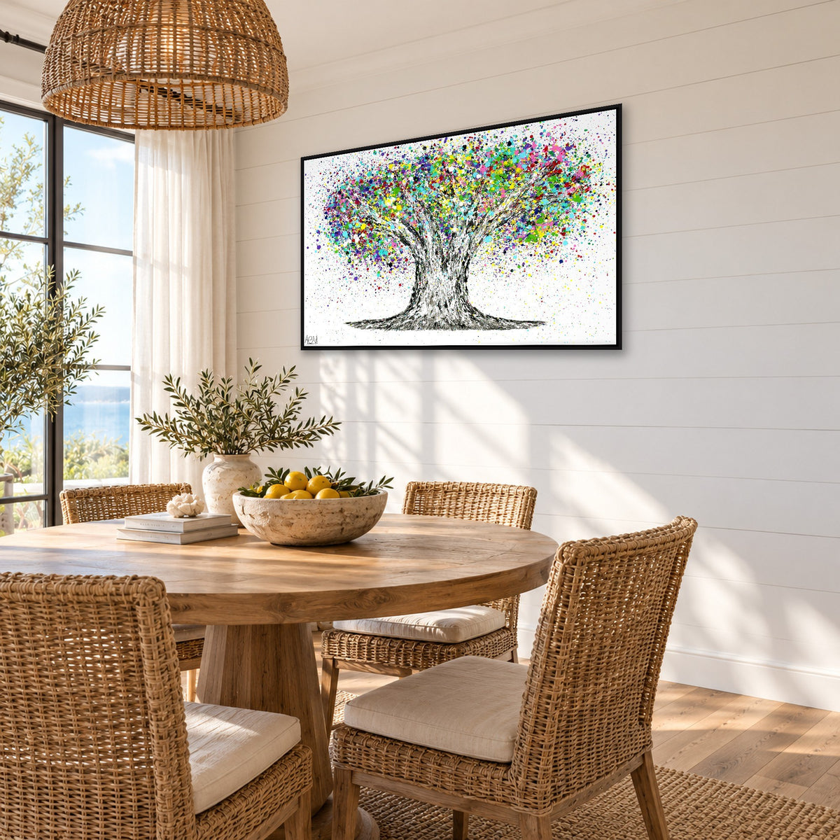 Tree Of Life Colorful Life canvas wall art room mockup