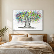 Tree Of Life Colorful Life canvas wall art room mockup