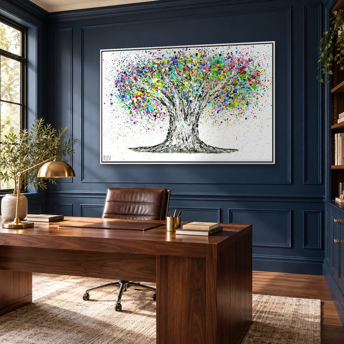 Tree Of Life Colorful Life canvas wall art room mockup