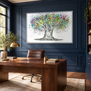 Tree Of Life Colorful Life canvas wall art room mockup
