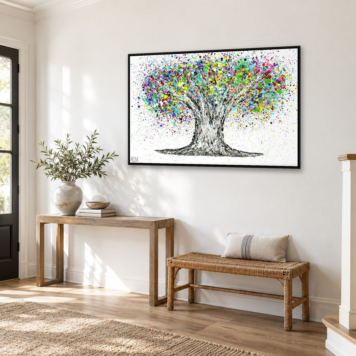 Tree Of Life Colorful Life canvas wall art room mockup