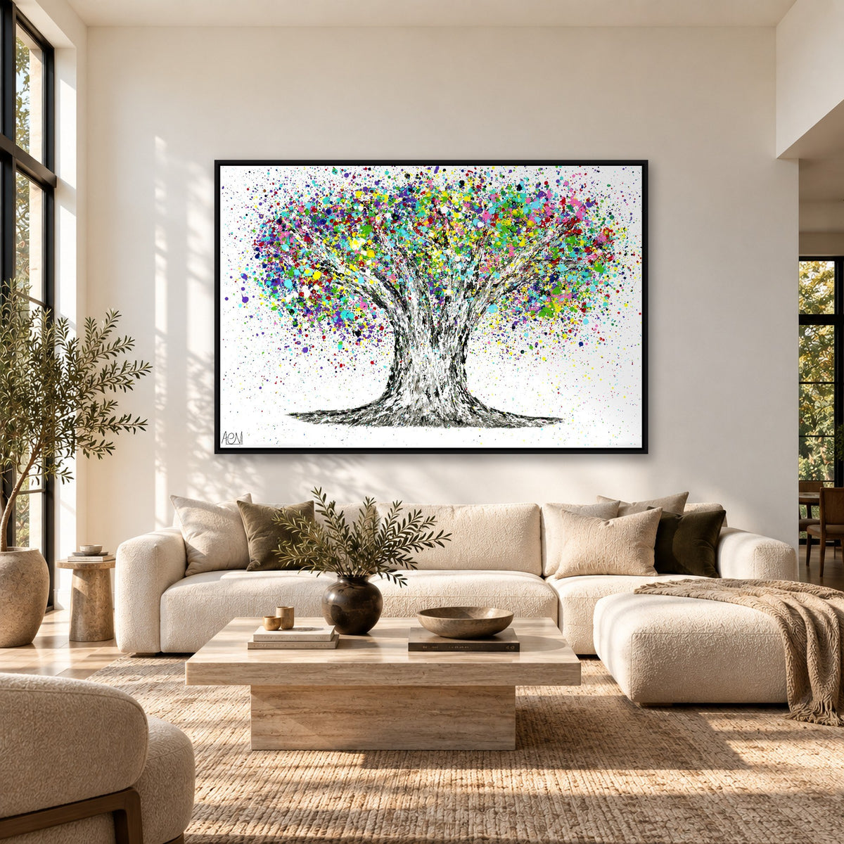Tree Of Life Colorful Life canvas wall art room mockup