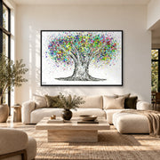 Tree Of Life Colorful Life canvas wall art room mockup
