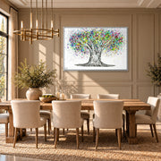 Tree Of Life Colorful Life canvas wall art room mockup