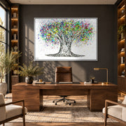 Tree Of Life Colorful Life canvas wall art room mockup
