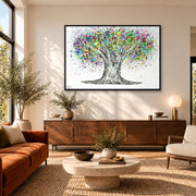 Tree Of Life Colorful Life canvas wall art room mockup