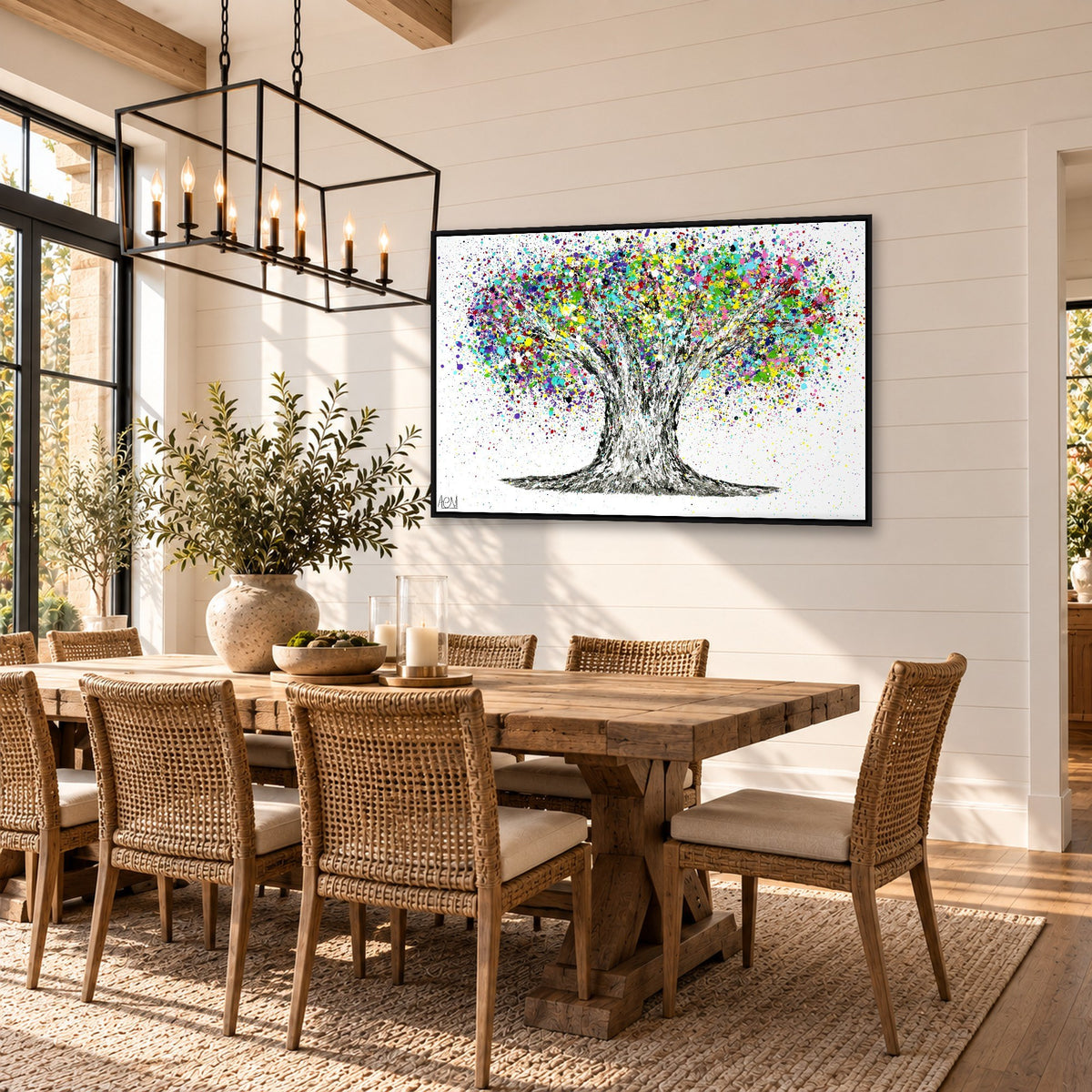 Tree Of Life Colorful Life canvas wall art room mockup